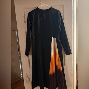 SHEIN Black Dress with Orange Accent